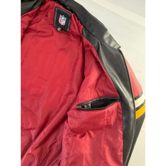 NEW NFL Team Apparel REDSKINS Retro 
1970 Vintage Logo Faux Leather Jacket - Picture 7 of 11